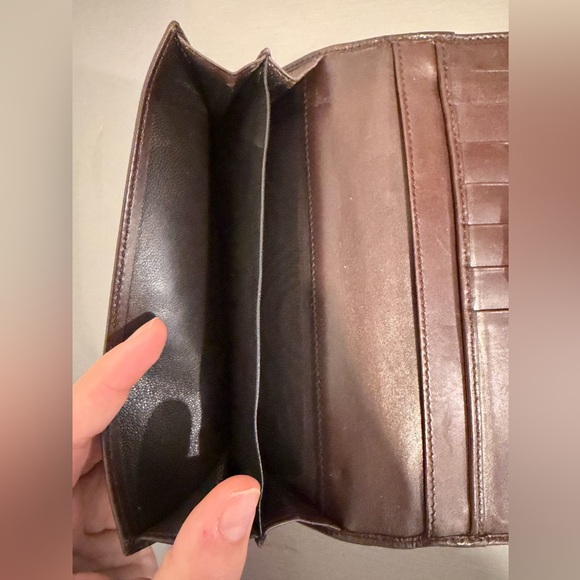 Gucci Dark Brown Embossed Leather Wallet - Picture 6 of 10